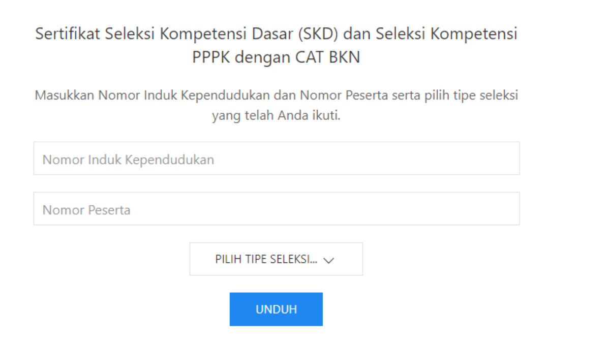 Link dan Cara Download Sertifikat SKD CAT Bagi CPNS dan PPPK Kunjungi Laman ini, Unduh Dengan Mudah