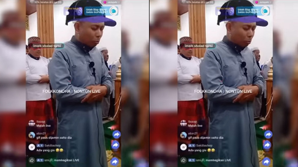 Viral Imam Salat Tarawih Live Streaming di TikTok, Fitur Saweran Aktif Kejutkan Warganet