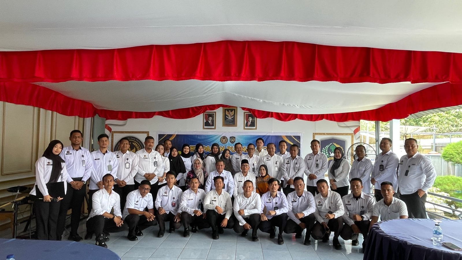 Seluruh Jajaran Lapas Narkotika Muara Beliti Hadiri Acara Pelepasan Purnabakti Kasubsi Portatib