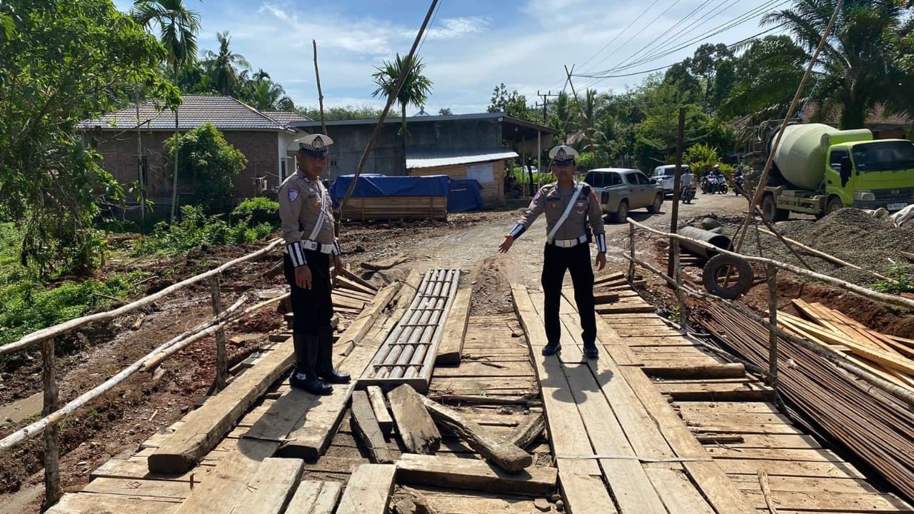 Pengendara Menuju PALI Diminta Waspada, Ada Jembatan Rusak di Sukakarya Musi Rawas