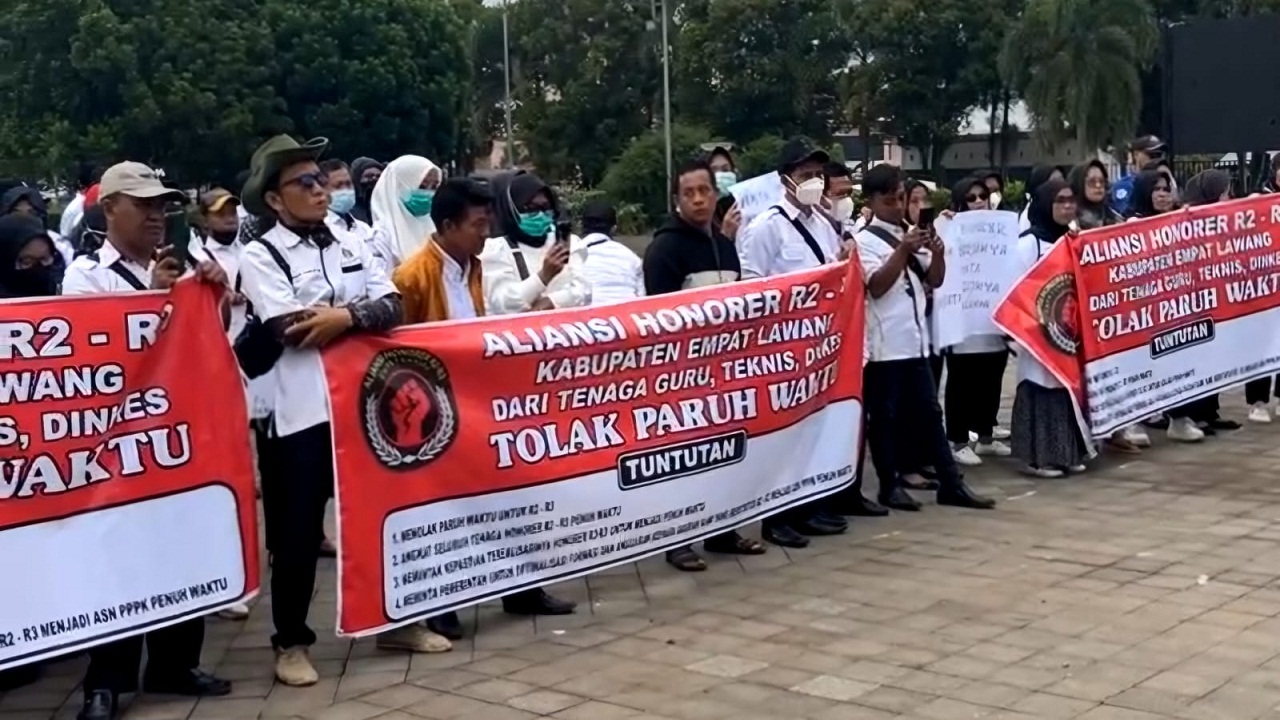 Honorer R2 dan R3 Empat Lawang Demo, Desak Pemerintah Penuhi 4 Tuntutan