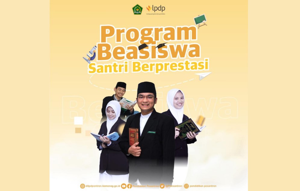 Kemenag Buka Pendaftaran Beasiswa Santri Berprestasi, Kuota 1000, Dibuka 13 Juli 2023