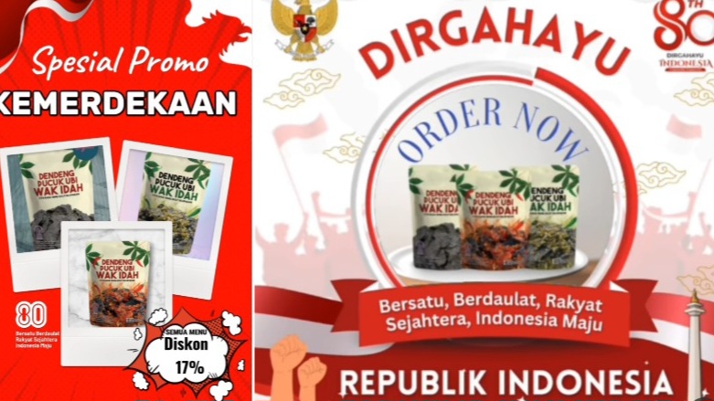 Spesial Promo Kemerdekaan, Dendeng Pucuk Ubi Wak Idah Lubuk Linggau Berikan Diskon 17 Persen