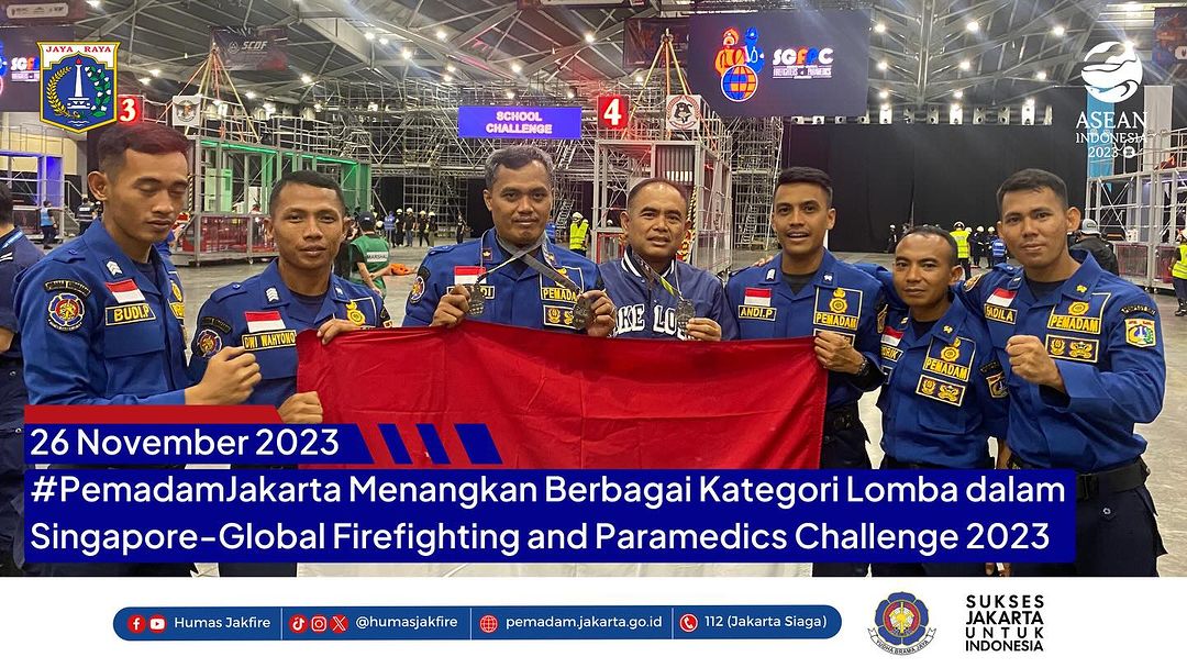 Membangakan Damkar Jakarta Raih Juara di Singapura, Kompetensi Pemadam Kebakaran dan Paramedis Dunia
