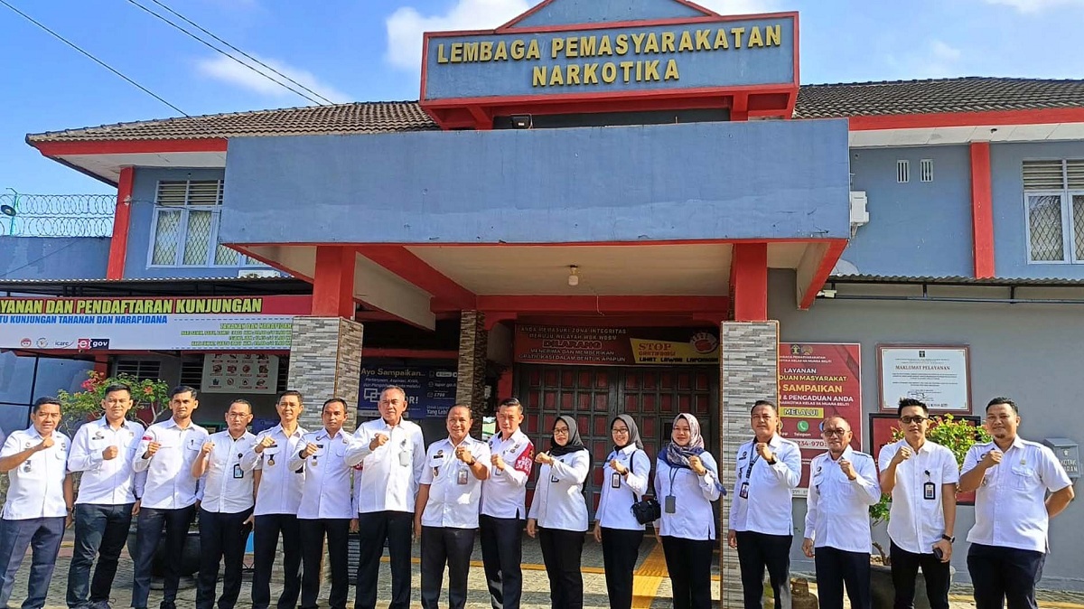 Pantau Layanan WBP, Tim Yantawatkeshab Kanwil Kumham Sumsel Kunjungi Lapas Narkotika Kelas IIA Muara Beliti