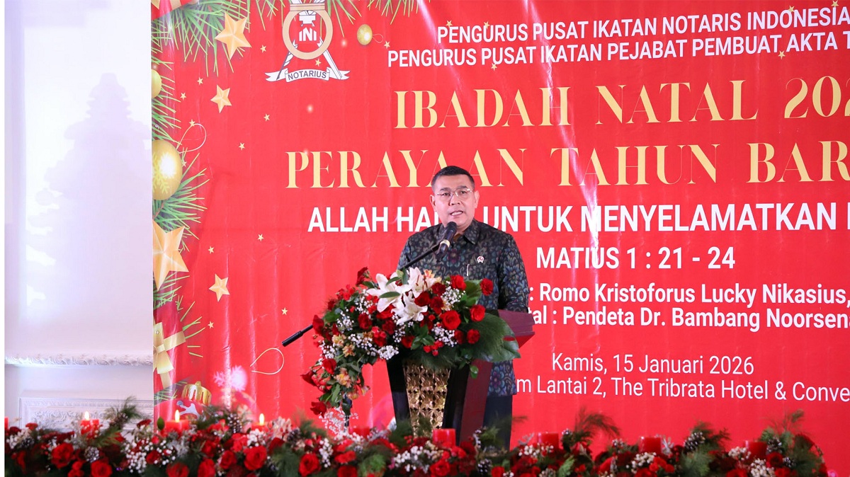 Hadiri Perayaan Natal, Wamen Ossy: Notaris dan PPAT Punya Peran Strategis Hadirkan Negara bagi Masyarakat