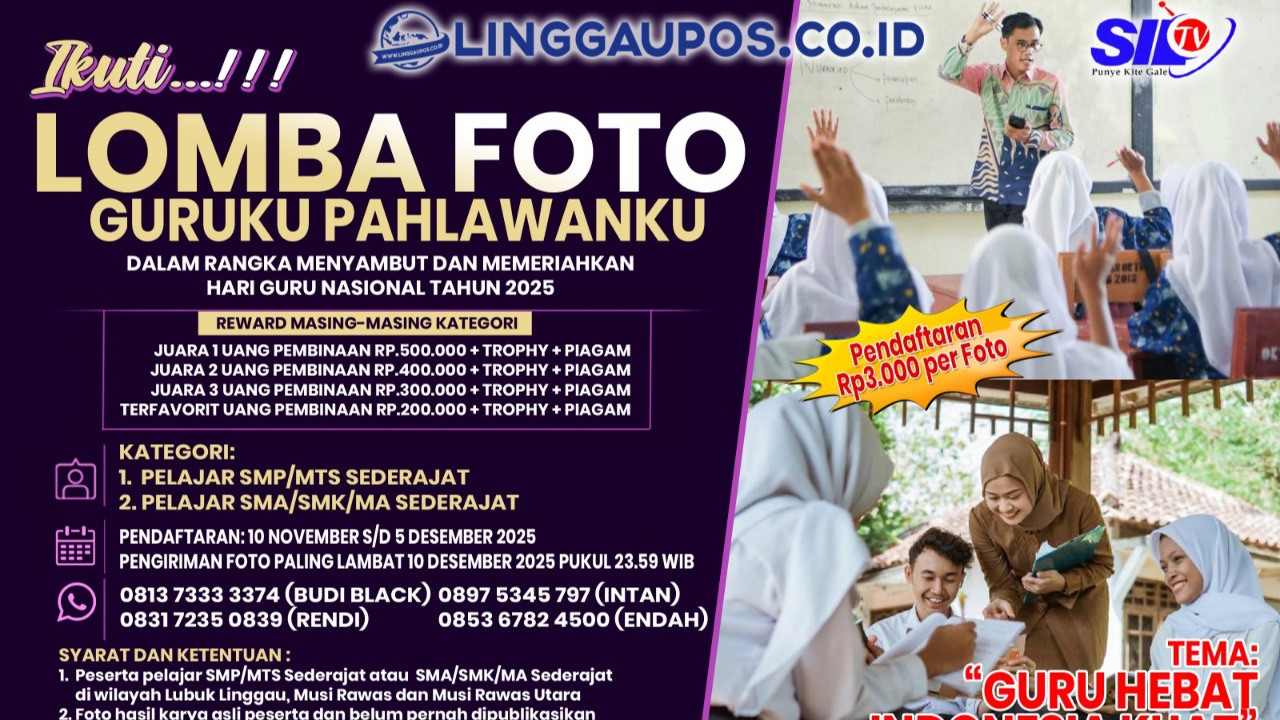 Lomba Foto Guruku Pahlawanku Tingkat Pelajar, Pemenang Diberi Uang Pembinaan Hingga Trofi