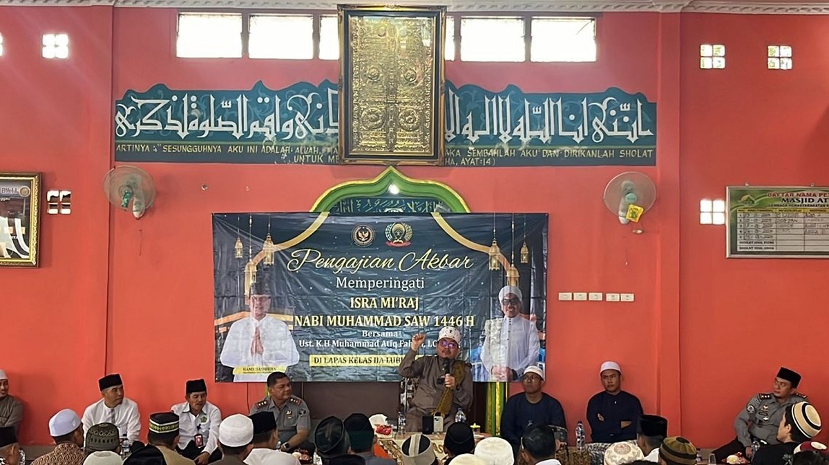 Peringati Isra Miraj Nabi Muhammad 1446 H, Lapas Lubuk Linggau Gelar Pengajian Akbar