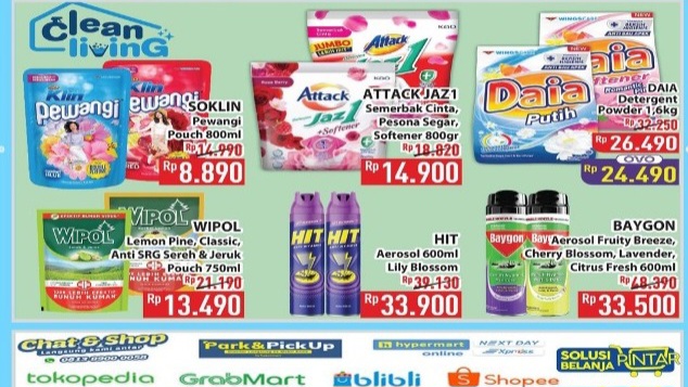 Daftar Diskon Produk Kebersihan di Hypermart Lubuk Linggau, Periode 16 Sampai 18 April 2024