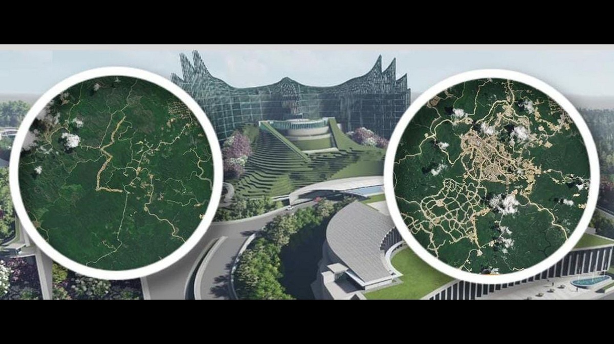 NASA Tunjukkan Potret Pembangunan IKN Jokowi, April 2022 Hijau Februari 2024, Banyak Jalan dan Tanah Kering