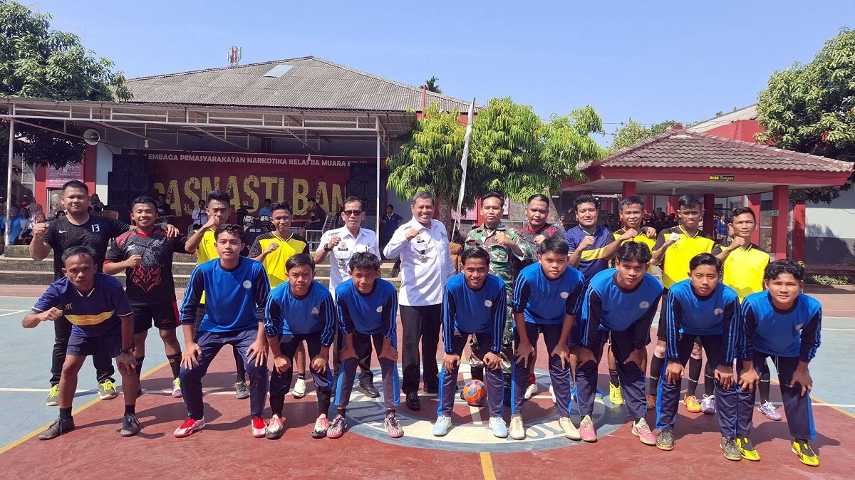 Lapas Narkotika Muara Beliti Gelar Pertandingan Futsal Persahabatan Bersama Ponpes Darussalam