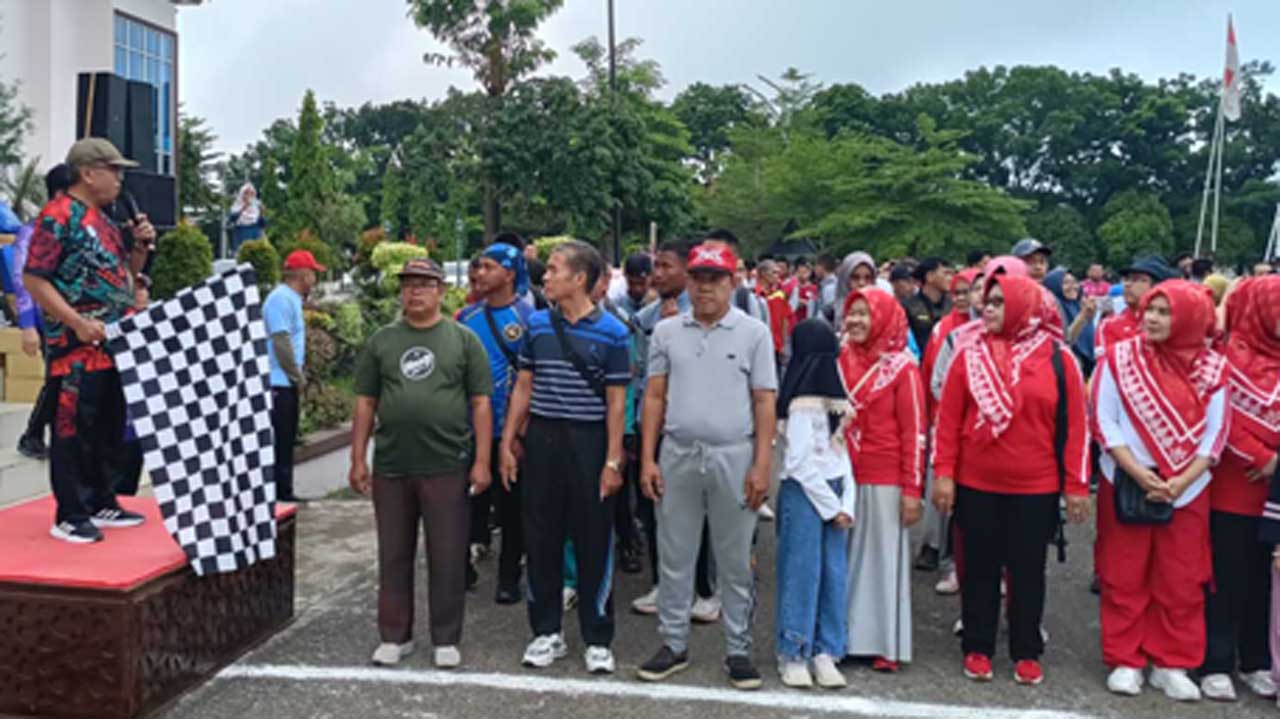 Peringatan HUT ke-53 KORPRI di Musi Rawas Meriah, Ribuan ASN Ikut Jalan Santai