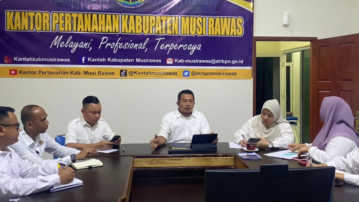 ATR BPN Musi Rawas Gelar Evaluasi Bulanan untuk Pegawai