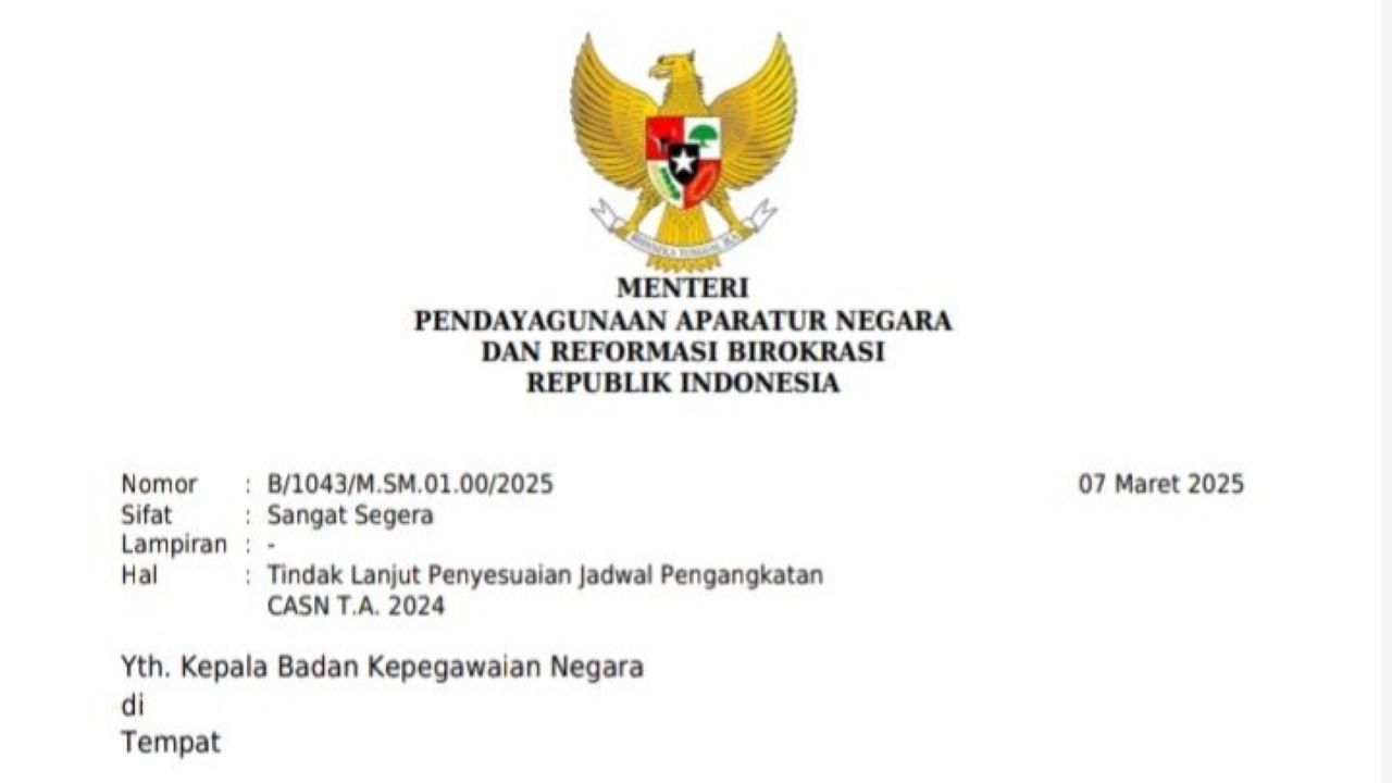 Pengangkatan PPPK dan CPNS 2024 Resmi Ditunda, Berikut Jadwal Terbaru dari Menpan RB