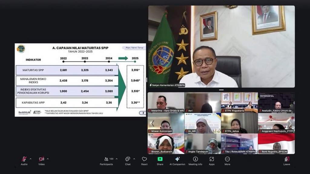Sekjen Kementerian ATR BPN Ingatkan Jajaran untuk Jalankan SPIP Secara Kolaboratif