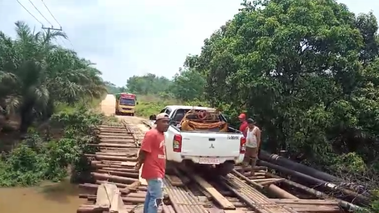 Kondisi Jembatan Jalur Musi Rawas – PALI, Setelah Ada Truk Amblas, Mau ke Palembang Pikir-pikir