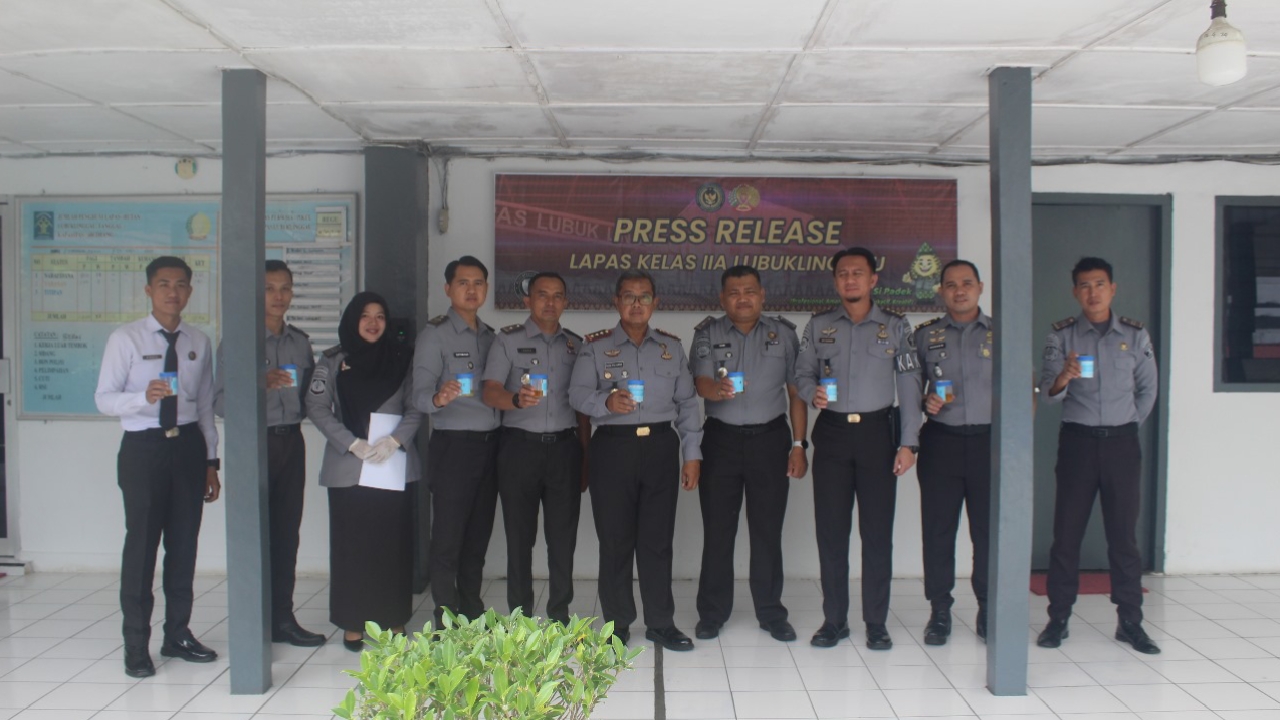 Jalankan Program Akselerasi Menteri Imipas, Lapas Lubuk Linggau Lakukan Kegiatan Tes Urine
