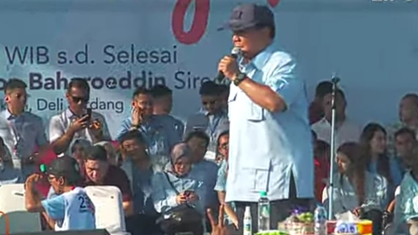 Batal Datang di Musi Rawas, Prabowo Joget Gemoy di Deli Serdang