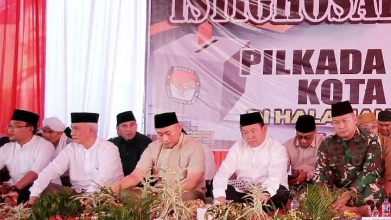 Hadiri Istighosah Pilkada Damai di Polres Lubuk Linggau, ini Harapan Yoppy Karim dan H Rustam Effendi