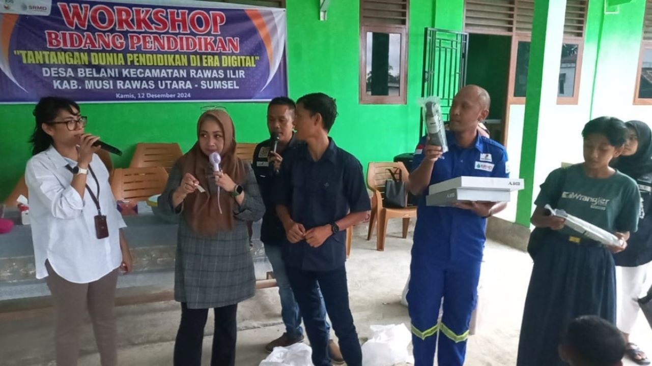 SRMD Gelar Workshop Pendidikan Menuju Smart Gadget di Desa Belani Musi Rawas Utara