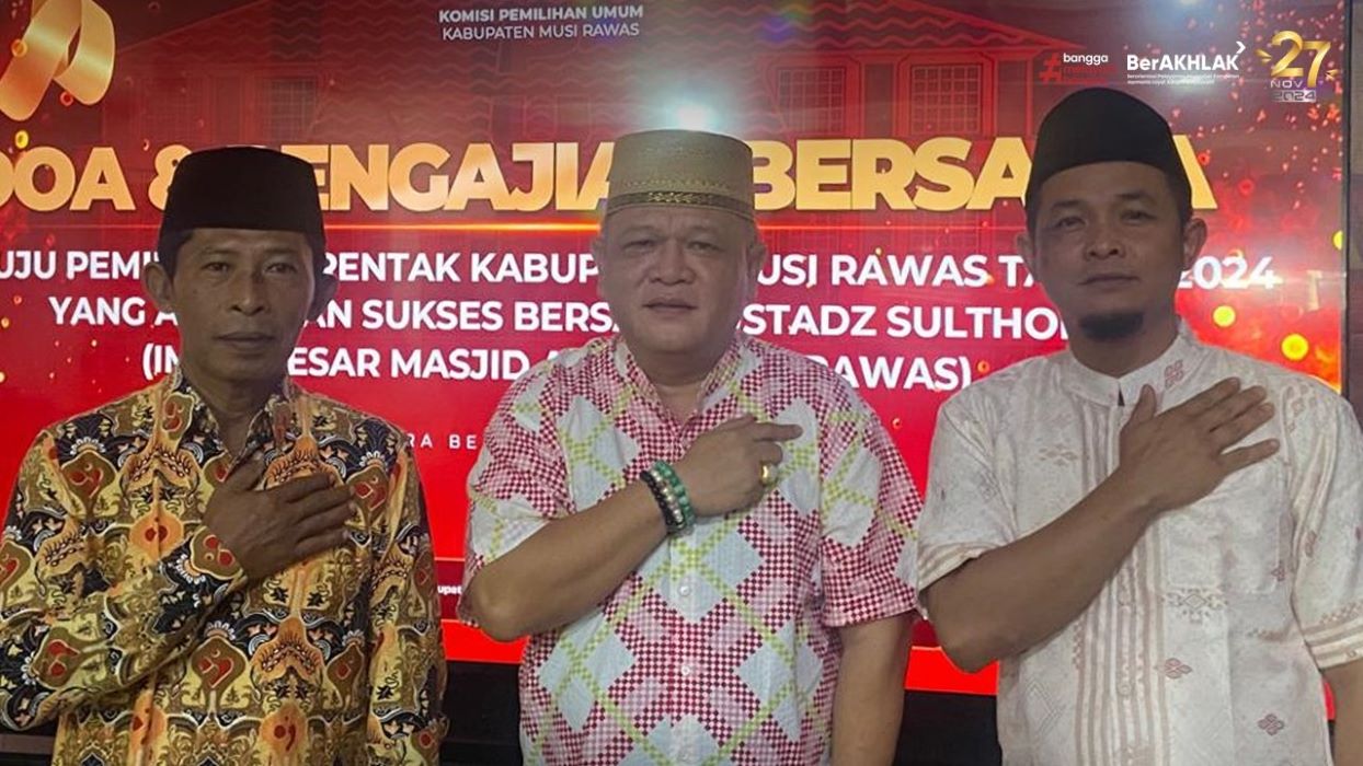 Demi Pilkada Aman dan Sukses, KPU Musi Rawas Gelar Pengajian Bersama