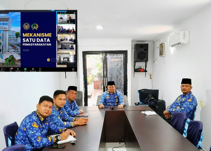 Lapas Narkotika Muara Beliti Ikuti Rapat Zoom Sosialisasi Pelaporan pada Mekanisme Satu Data Pemasyarakatan