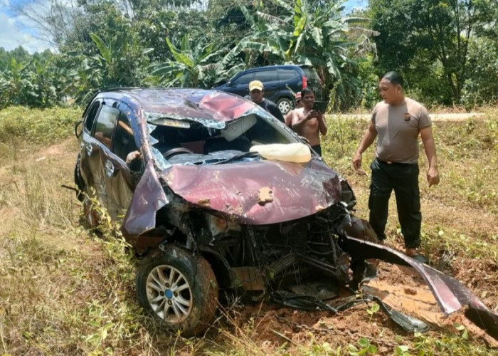 Berhasil Dievakuasi, ini Penampakan Mobil yang Terjun Sungai di Jalur Musi Rawas PALI
