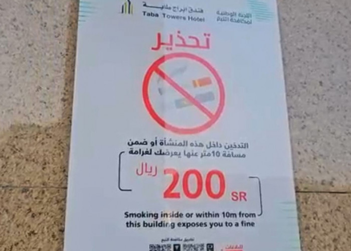 Jangan Merokok di Masjid Nabawi dan Pemondokan, Dendanya Besar, Berikut Larangan Selama di Arab Saudi