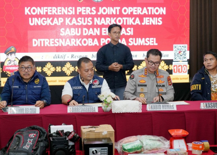 Sindikat Narkoba Tambang Digulung Polda Sumsel dan Bea Cukai, 11.443 Butir Ekstasi dan 1.399 Gram Sabu Disita