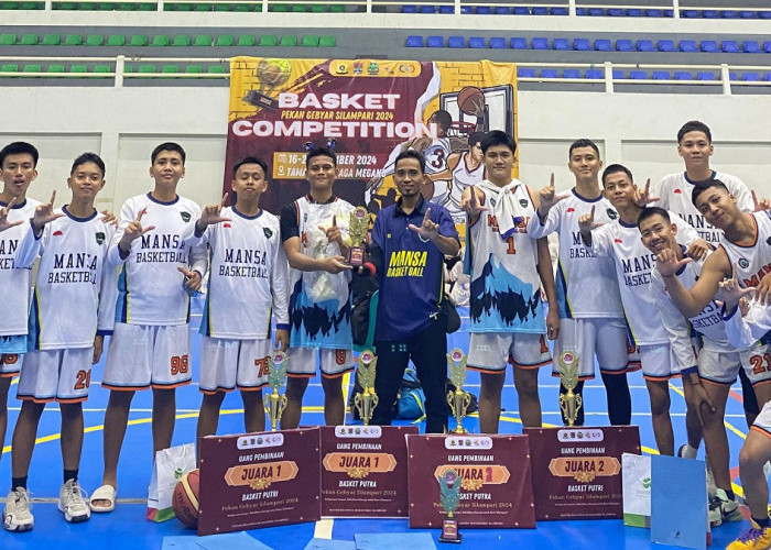 Ukir Prestasi, Tim Basket MAN 1 Lubuk Linggau Raih 4 Juara IKMS UNSRI 2024