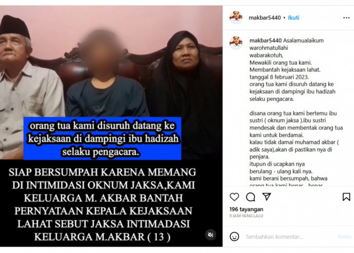 Pelajar SMP di Lahat Minta Tolong Jokowi dan Kajagung, Ada Jaksa yang Mengintimidasi