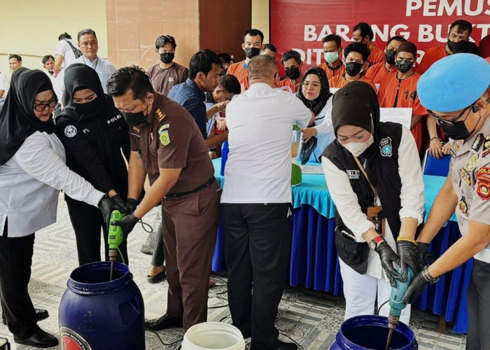 Polda Sumsel Musnahkan Barang Bukti Narkotika Senilai Rp7,9 Miliar, Selamatkan 83 Ribu Jiwa