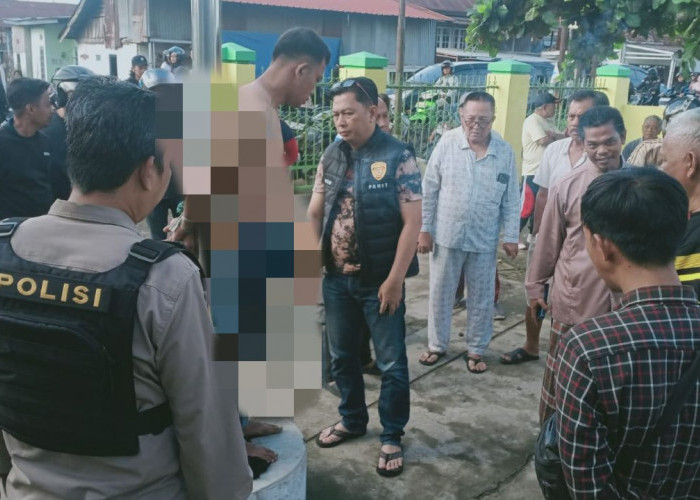 Pelaku Pencurian Kotak Amal di Palembang Diikat Warga di Tiang Bendera
