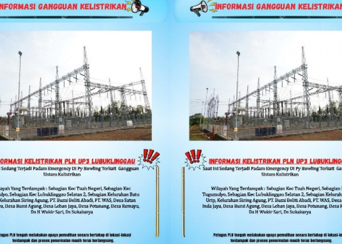 Blackout Sumatera, Listrik di Wilayah Musi Rawas Terpaksa Padam, PLN Sampaikan Permohonan Maaf
