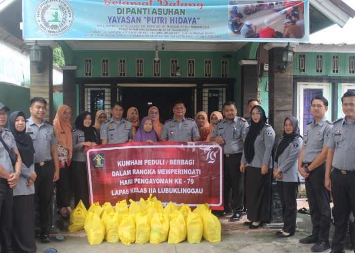 Lapas Lubuk Linggau Kemenkumham Sumsel Selenggarakan Kumham Peduli Berbagi Kepada Yatim Piatu dan Sesepuh