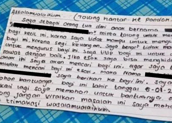 Miris, Pelajar 14 Tahun di Banyuwangi  Buang Bayinya, Meninggalkan Sepucuk Surat: Minta Dirawat