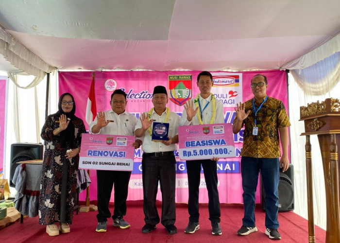Indomaret bersama Selection Renovasi SDN 02 Sungai Benai Kabupaten Musi Rawas 