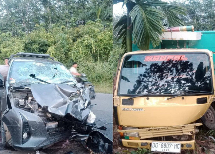 Tabrakan Truk vs Toyota Calya di Jalinsum Musi Rawas, 6 Luka-luka