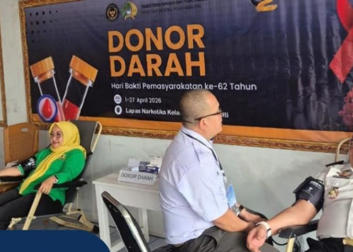 Wujud Kepedulian Sosial, Lapas Narkotika Muara Beliti Laksanakan Donor Darah