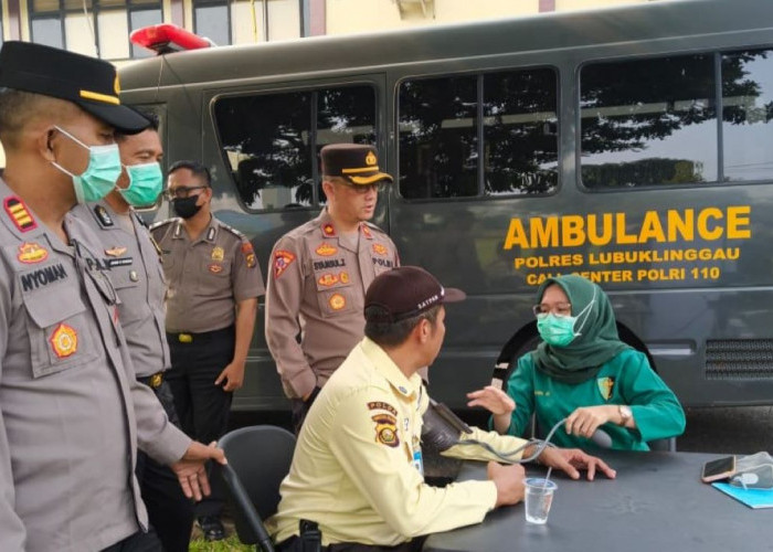 Peduli Kebugaran Mitra, Polres Lubuk Linggau Gelar Cek Kesehatan Gratis untuk Security Binaan