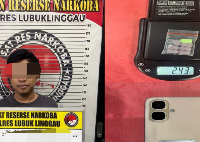 Lagi Tunggu Pembeli, Pengedar Ekstasi di Lubuk Linggau Diringkus di Depan Rumah