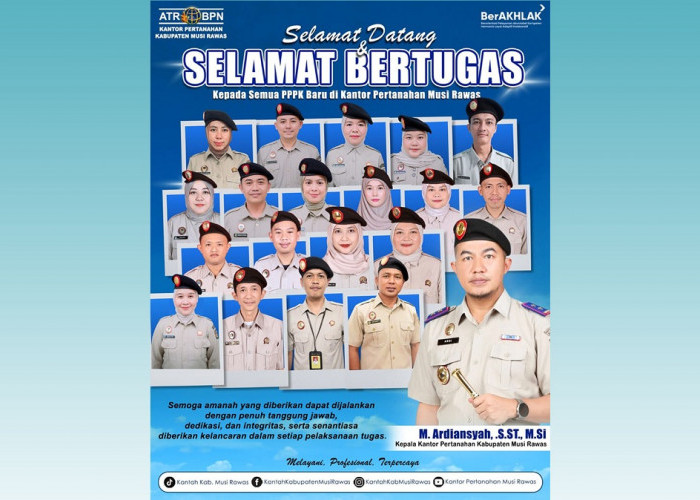 PPPK Baru Resmi Bergabung di Kantor Pertanahan Musi Rawas, Siap Tingkatkan Pelayanan Publik