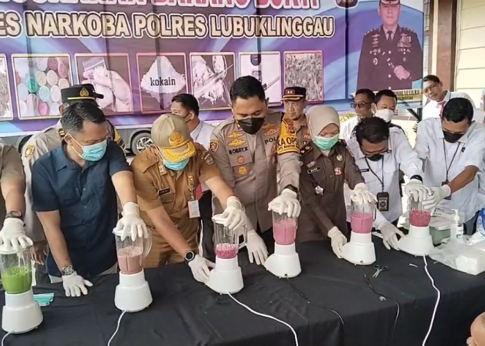 Polres Lubuk Linggau Blender Barang Bukti Narkoba, Pemkot Berikan Apresiasi