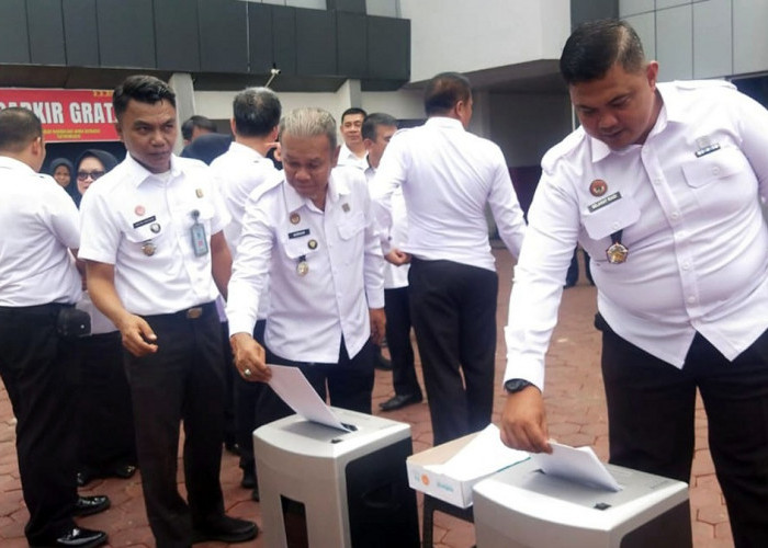 Lapas Narkotika Muara Beliti Ikuti Giat Pemusnahan Arsip Inaktif pada Kanwil Kemenkumham Sumsel