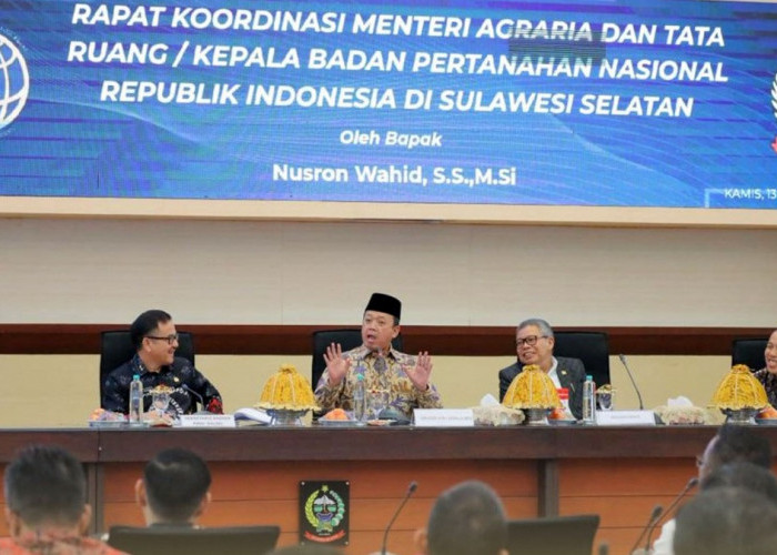Percepat Penyelesaian Persoalan Tanah dan Ruang, Menteri Nusron Adakan Rakor dengan Kepala Daerah Se-Sulsel