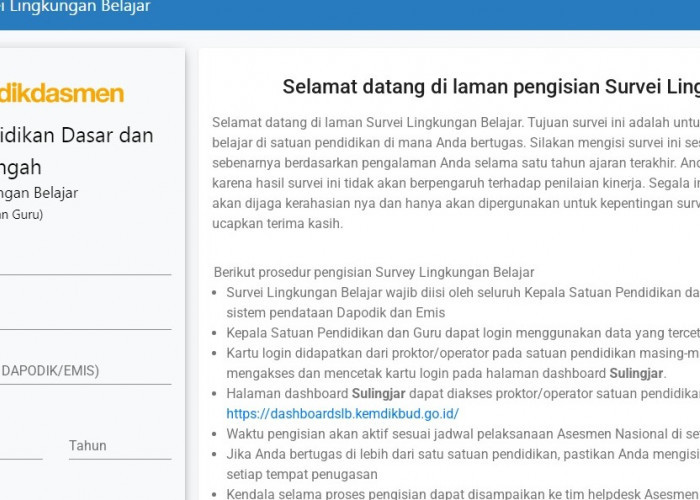 Cara Mengisi Sulingjar 2026 untuk Guru dan Kepala Sekolah di Semua Satuan Pendidikan