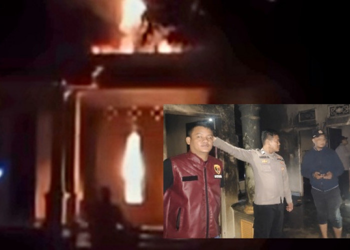 Rumah Kades Tugu Sempurna Musi Rawas Terbakar, Menantu dan Cucu Lompat Jendela