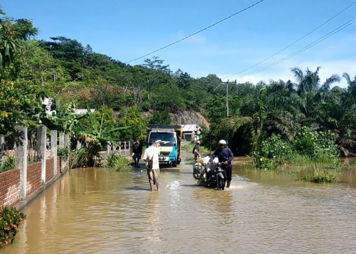 Banjir Landa Srimulyo Musi Rawas, Jalan Terendam, Kolam Ikan Jebol