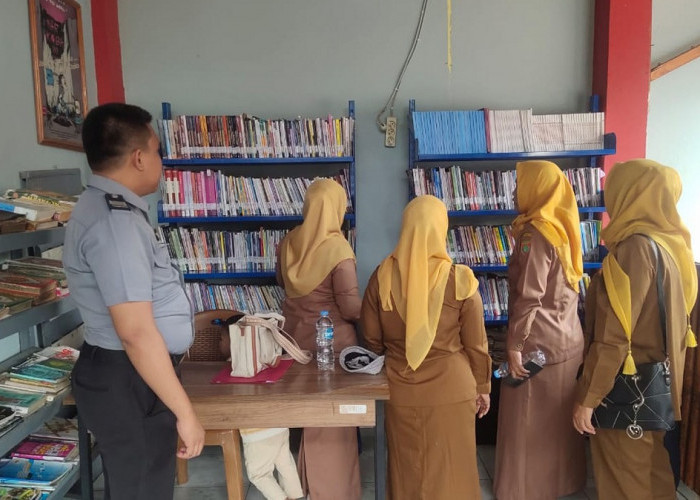 Penataan dan Monitoring Perpustakaan, Lapas Narkotika Muara Beliti Kedatangan Jajaran Dispersip Musi Rawas