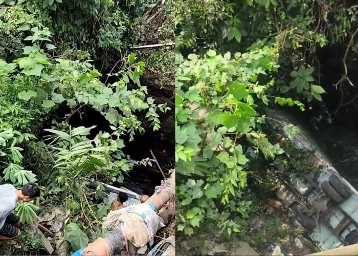 Rem Blong, Truk Pengangkut Kopi Terjun ke Sungai di Kepala Curup Rejang Lebong Bengkulu